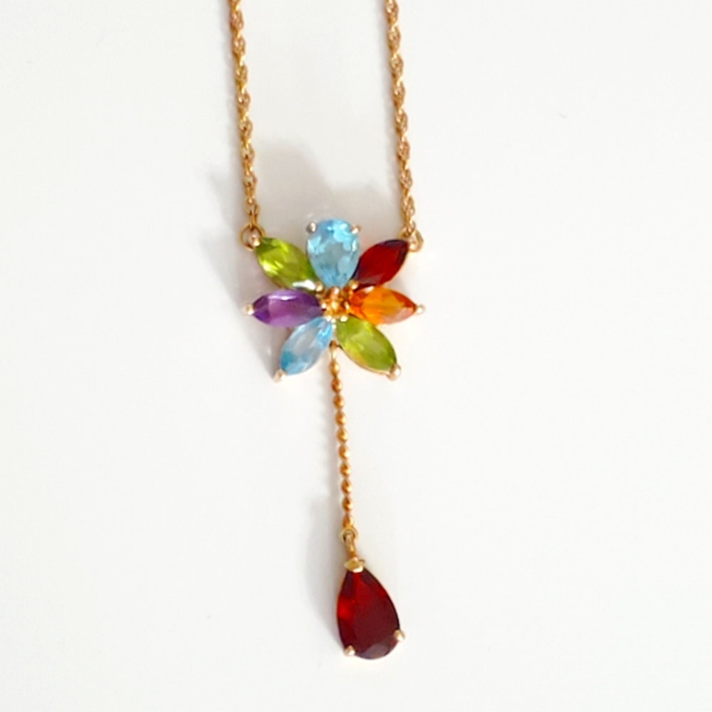 Gold Multigem Necklace